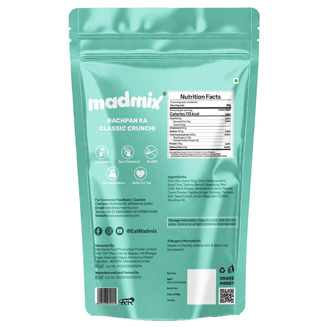 Madmix Jowar Bhujia Pudina Picnic, 125g