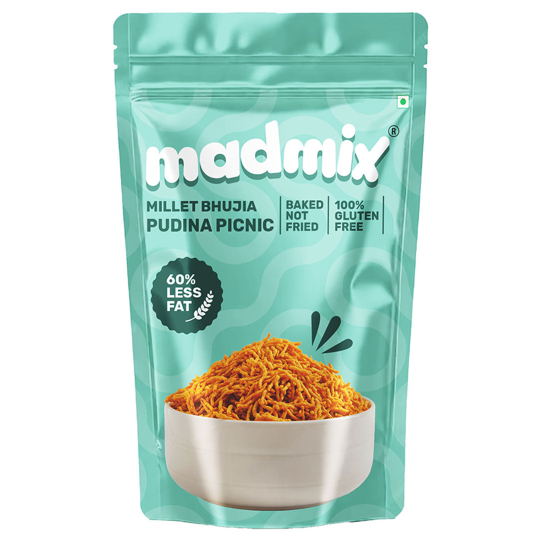 Madmix Jowar Bhujia Pudina Picnic, 25g