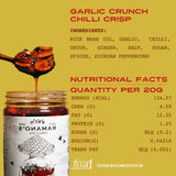 Garlic Crunch Chilli Crisp, 240g (Extra Crispy Garlic & 5 Chilli Blend | Crunchy Chilli Oil Condiment | No MSG | No Soy Sauce)