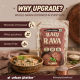 Ragi Rava, 500g (Naturally Gluten-free | Source of Protein & Fibre | A Smart Swap for Regular Sooji | Perfect for Upma, Khichdi, Idli, Dosa, Halwa, & More)