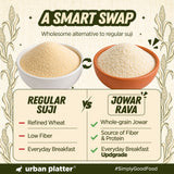 Jowar Rava, 500g (Naturally Gluten-free | Source of Protein & Fibre | A Smart Swap for Regular Sooji | Perfect for Upma, Khichdi, Porridge, Halwa & More)