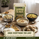 Jowar Rava, 500g (Naturally Gluten-free | Source of Protein & Fibre | A Smart Swap for Regular Sooji | Perfect for Upma, Khichdi, Porridge, Halwa & More)