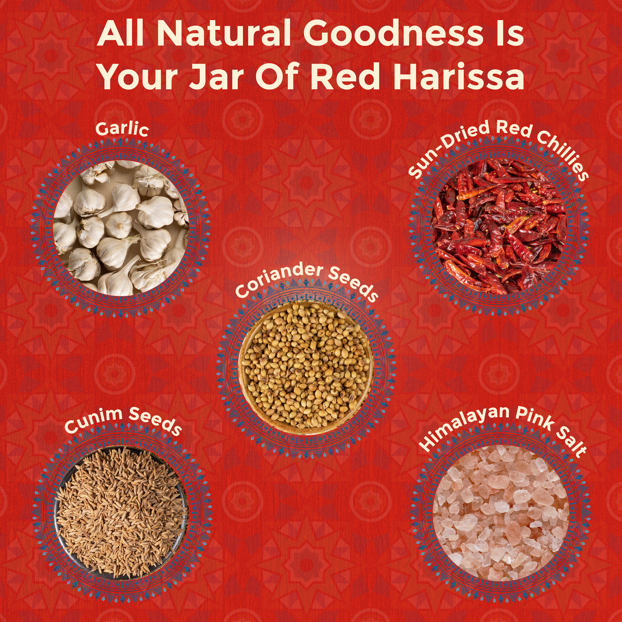 Chilzo Red Harissa,200g (Authentic Harissa, Made with Dried Red Chilies, No Artificial Colors/Flavors, Dip, Stir-fry, Marinate)