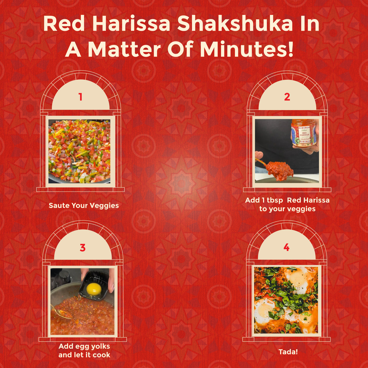 Chilzo Red Harissa,200g (Authentic Harissa, Made with Dried Red Chilies, No Artificial Colors/Flavors, Dip, Stir-fry, Marinate)