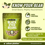 Black Eyed Beans, 500g (White Lobia/ Chawli | 23g Protein | 11g Fiber | Nourishing whole beans for Gravies, Curries, Bowls, & Salads)