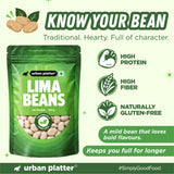 Lima Beans, 500g (Butter Beans | 20g Protein | 18g Fiber | Nourishing whole beans for Gravies, Curries, Bowls, & Salads)