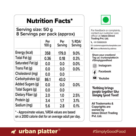Urban Platter Rice Noodles, 400g (Naturally Gluten Free, Made with Rice Flour, No Additives, Perfect for all Pan Asian Cooking)