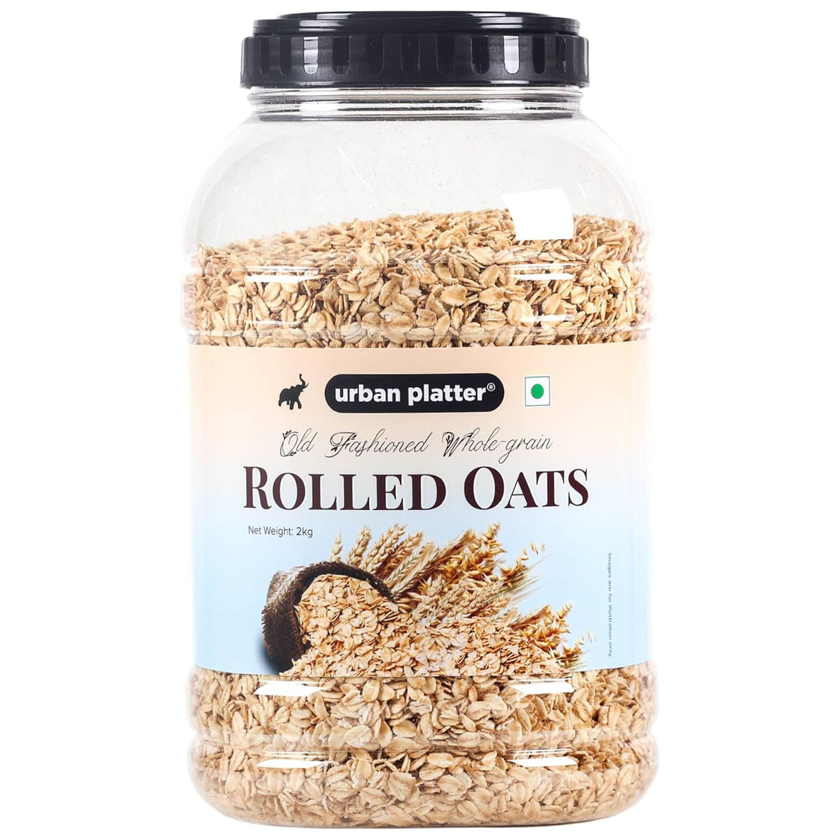 Urban Platter Rolled Oats, 2 Kg (High-fiber Breakfast Cereal / Use for Baking, Granola and Oatmeals / Rich in Beta Glucans)