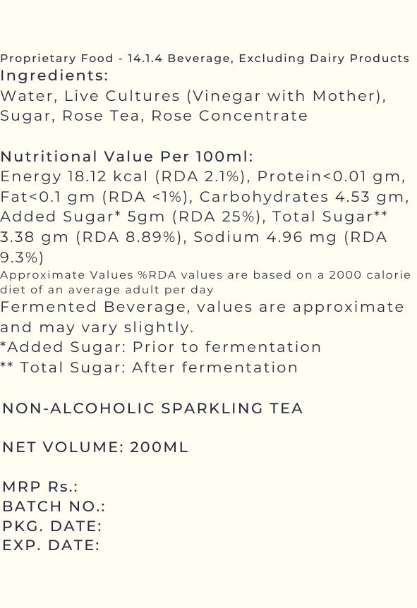 Mossant Rose Kombucha, 200ml