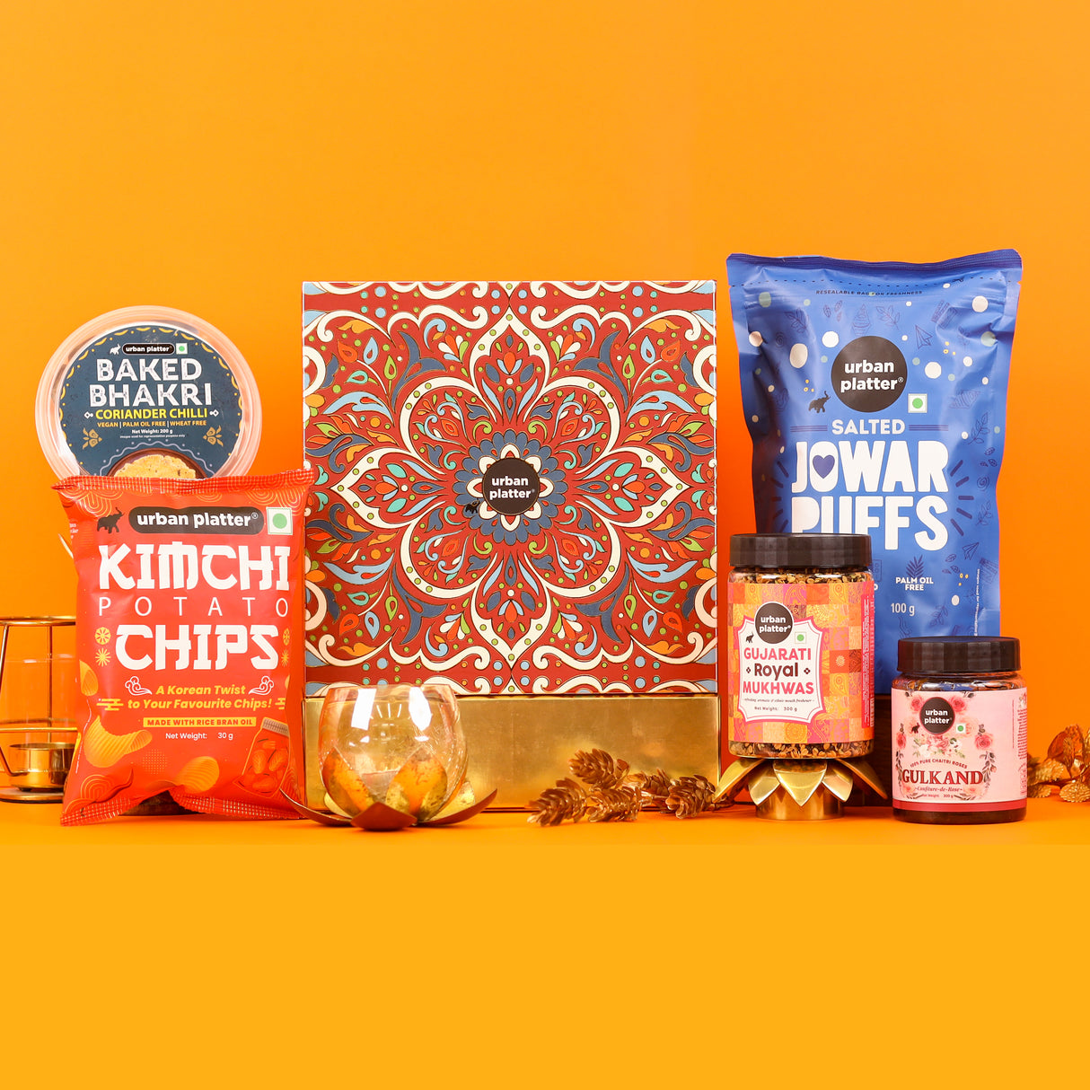 Urban Platter Regal Radiance Hamper (Intricate Traditional Keepsake | Premium Assortment | Modern & Traditional Fusion)
