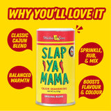Slap Ya Mama Original Cajun Seasoning, 113g (Authentic Louisiana Cajun Spice Mix for Everyday Cooking | No MSG, No Preservatives, Gluten Free)