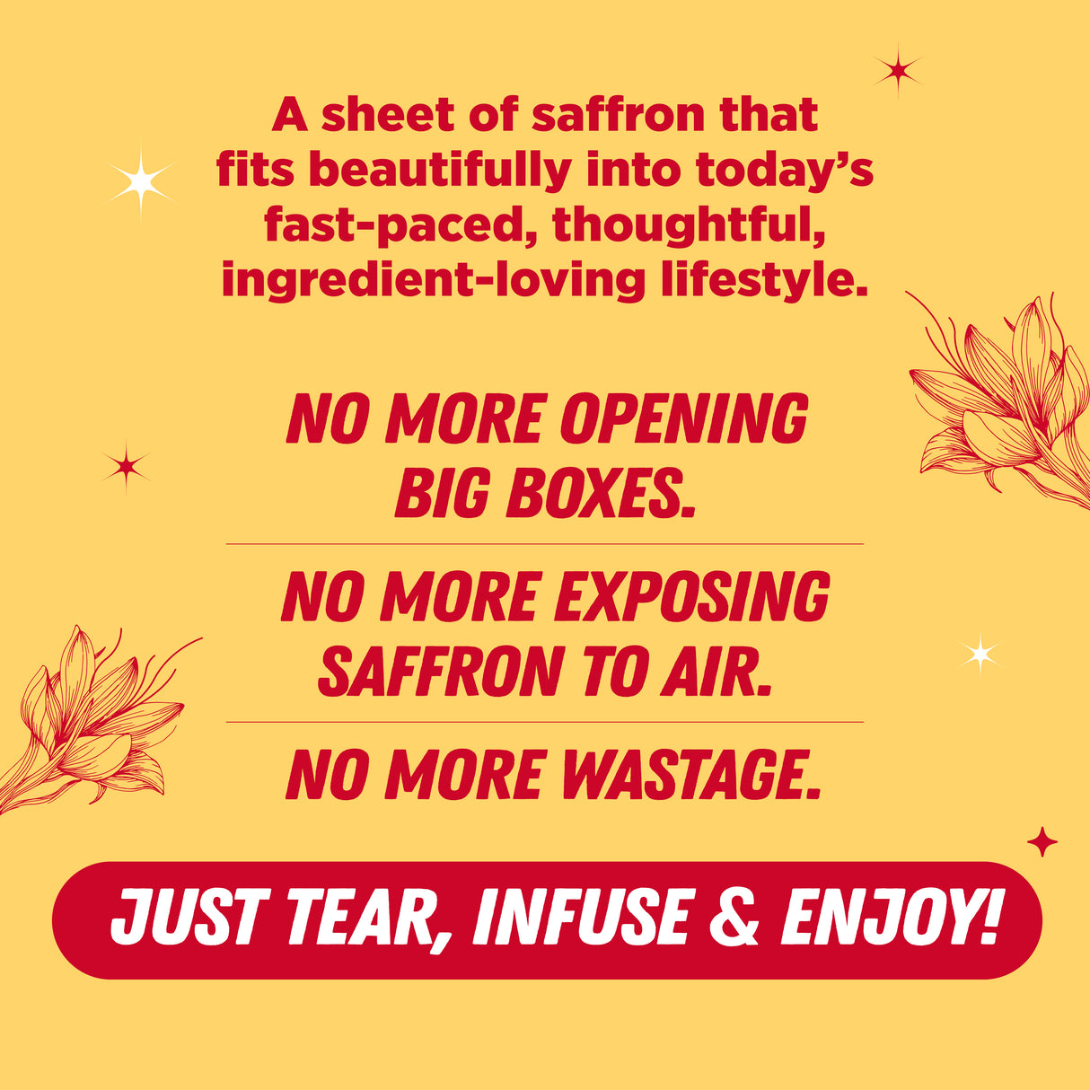 Urban Platter Kashmiri Mongra Saffron Single-Serve Set, 1gm (50mg x 20N) (Grade A | Pre-Portioned Single-Use Packs | Rich Aroma & Flavour)