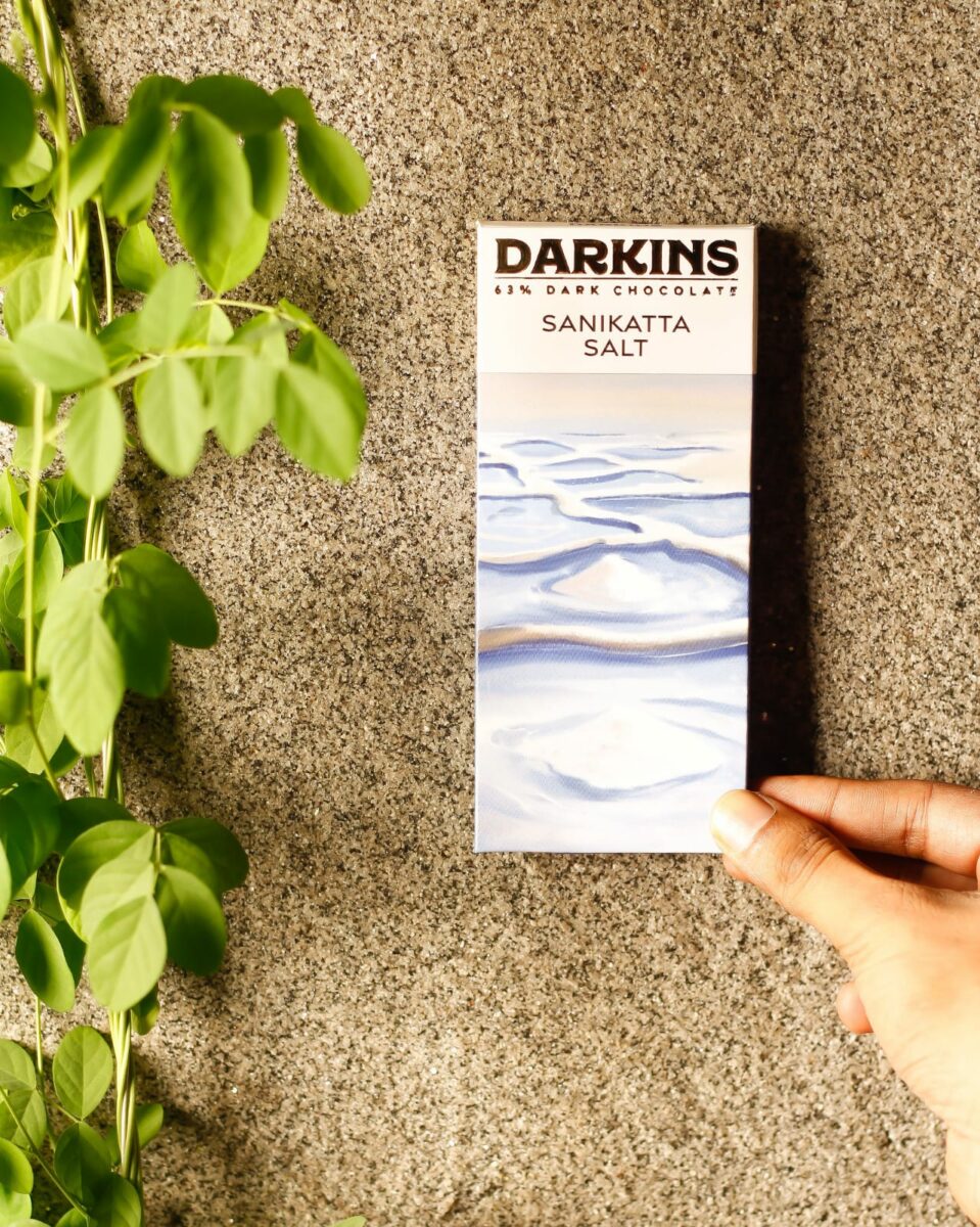 Darkins 63% Artisanal Dark Chocolate with Sanikatta Salt, 50g