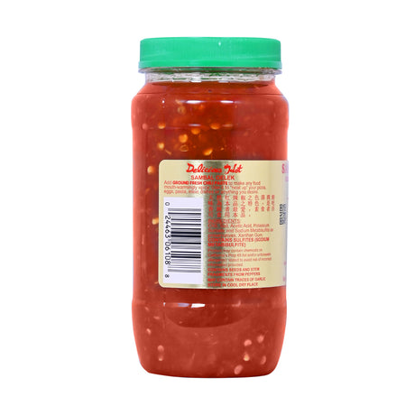 Huy Fong Sambal Oelek Chili Paste, 510g (Authentic Indonesian-Style Hot Chili Condiment & Cooking Paste)