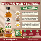 Sesame Oil, 1L (Traditional Cold Pressed Til Oil, Cholesterol & Trans-fat Free, Unrefined)