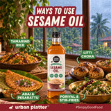 Sesame Oil, 1L (Traditional Cold Pressed Til Oil, Cholesterol & Trans-fat Free, Unrefined)
