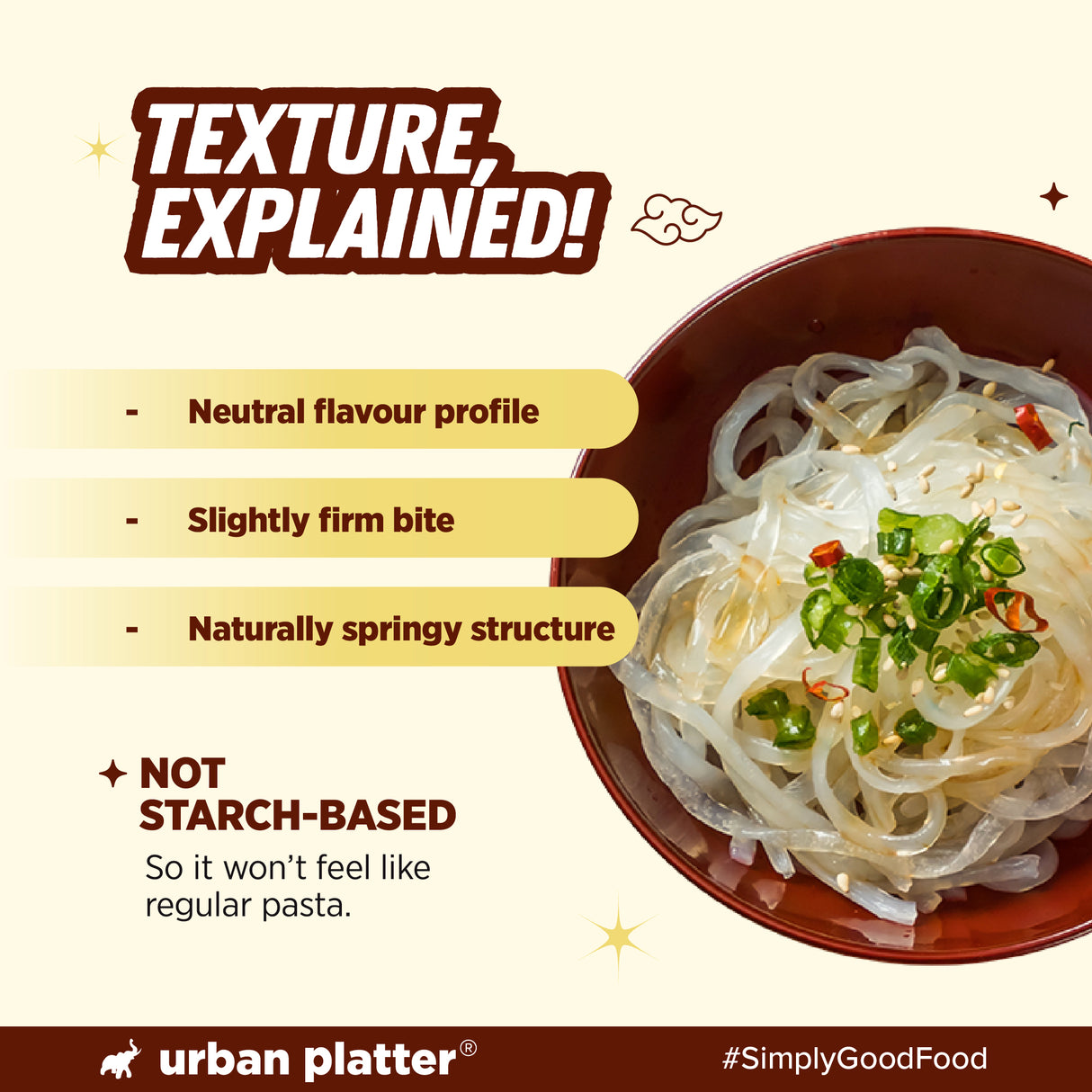 Urban Platter Shirataki Konjac Noodles, 270g (Fat-Free, Gluten-Free, Low Carb, Ready to Use)