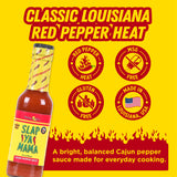 Slap Ya Mama Louisiana Style Cajun Pepper Sauce, 148ml (Bold Pepper Flavor for Everyday Cooking | No MSG, Gluten Free)