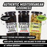 Urban Platter Sliced Black Spanish Olives, 430g (Bold, Savoury Mediterranean Flavour | Perfect for Pizzas, Pastas, Nachos & Salads)