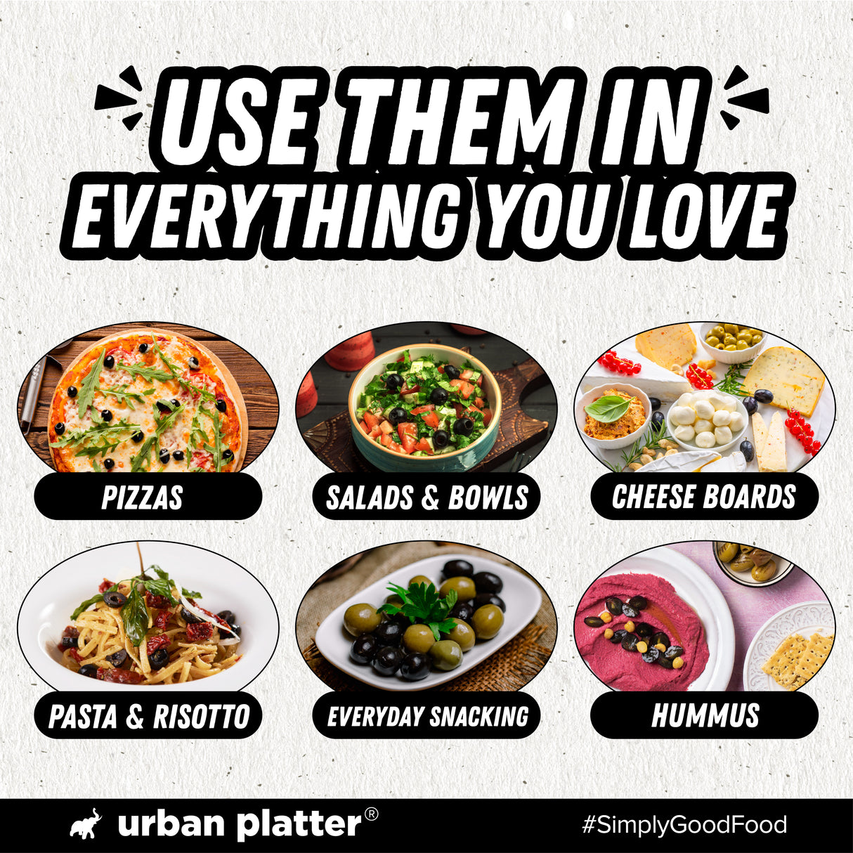 Urban Platter Sliced Black Spanish Olives, 430g (Bold, Savoury Mediterranean Flavour | Perfect for Pizzas, Pastas, Nachos & Salads)