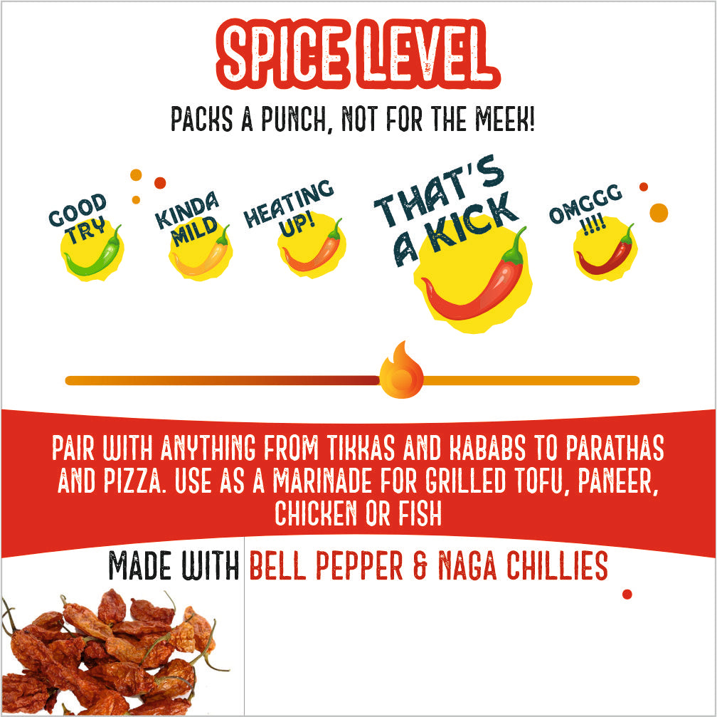 Hotchaa! Naga Chilli Sriracha Sauce, 170g (Made of Smoky, Tangy and Spicy Flavour , NO MSG, No Oil, Vegan)