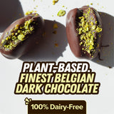 Urban Platter Stuffed Dates - Pistachio Kunafa Delight (Dark Chocolate Coated | Filled with Rich Pistachio Butter & Kataifi | Plant-Based | Preservative-Free | Box of 9 Gourmet Dates)