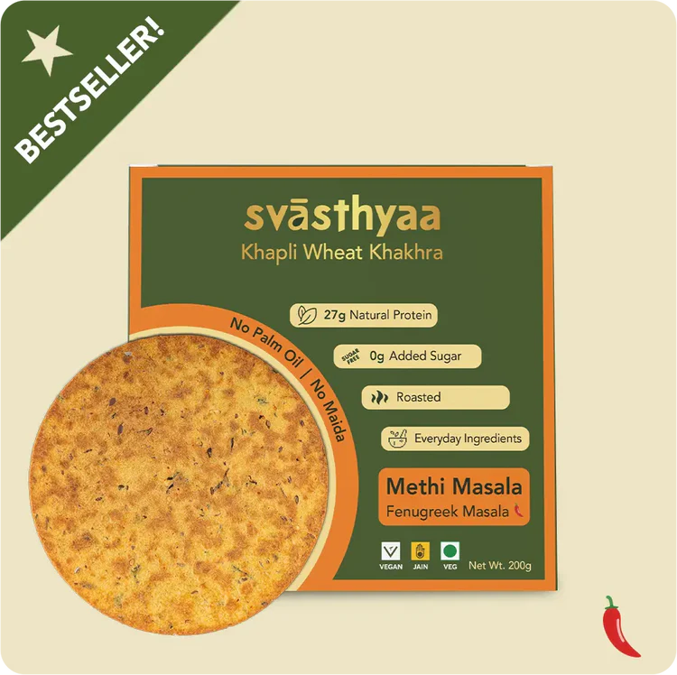 Svasthyaa Methi Masala I Khapli Wheat Khakhra, 200g