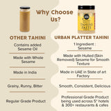 Urban Platter Tahini Paste, 500g (Smooth & Creamy White Sesame Tahina | Ideal for Hummus & Shawarma Sauce)