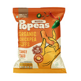 Nourish Organics Popeas Organic Chickpea Protein Puffs - Tangy Taco, 20gm (Gluten Free)