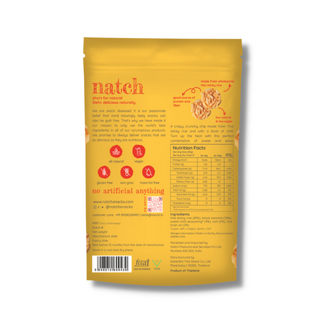 Natch Sweet Chilli Rice Chips, 100g