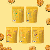 Assorted Thai Rice Chips Combo Pack, 25g x 5 (Sweet Chilli, Barbecue, Sesame, Vegan Cheddar, Wasabi | No Palm Oil, Tasty Snacks | Imported From Thailand)