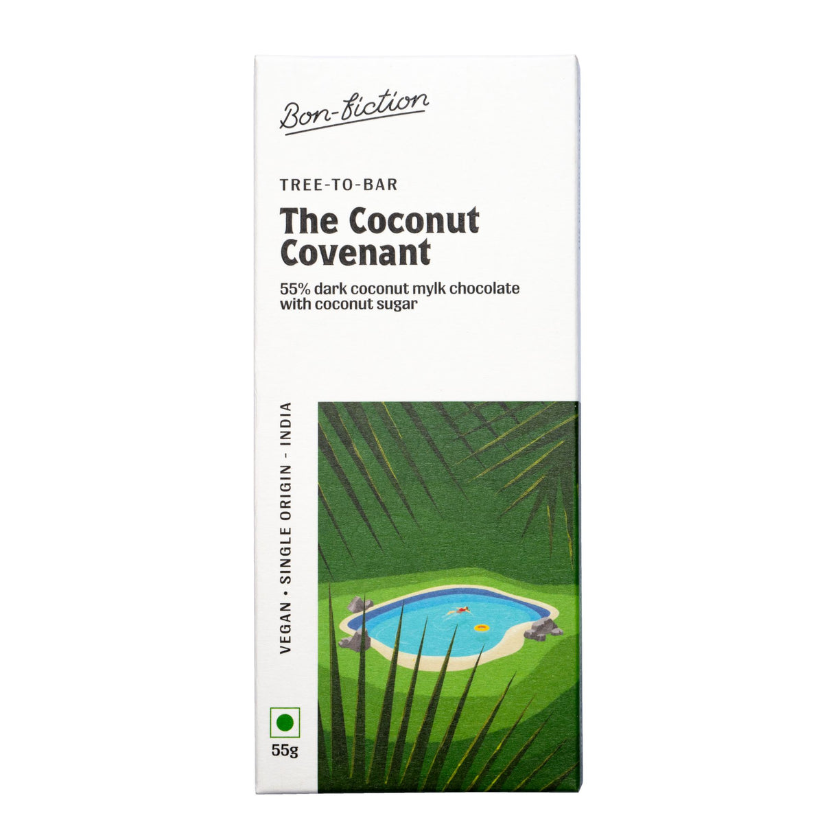 Bon Fiction – The Coconut Covenant (55% Dark Chocolate), 55g