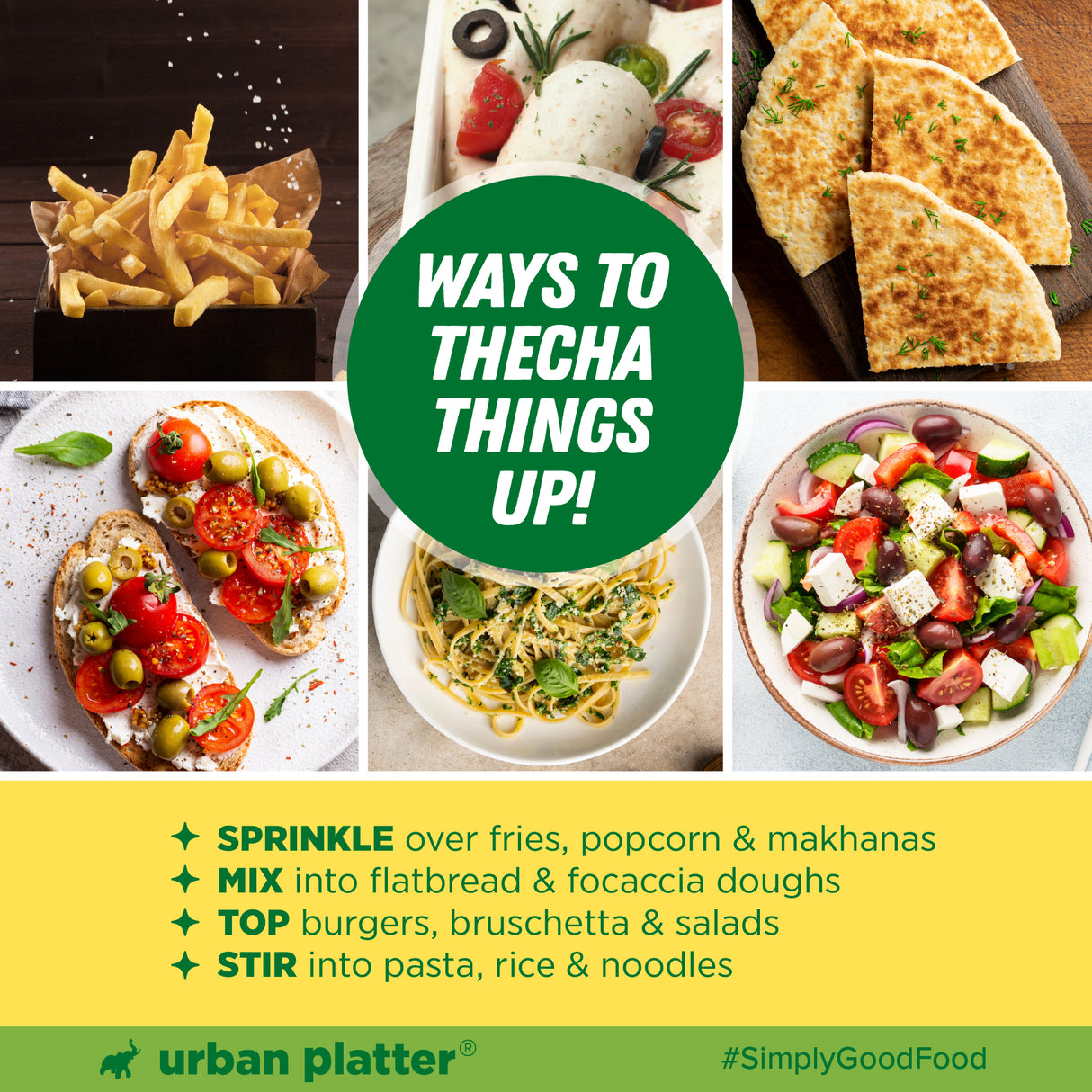 Urban Platter Thecha Seasoning, 70g (Authentic Maharashtrian Condiment, Bold Chilli, Garlic & Peanut Blend, Perfect for Fries, Pasta & Rice)