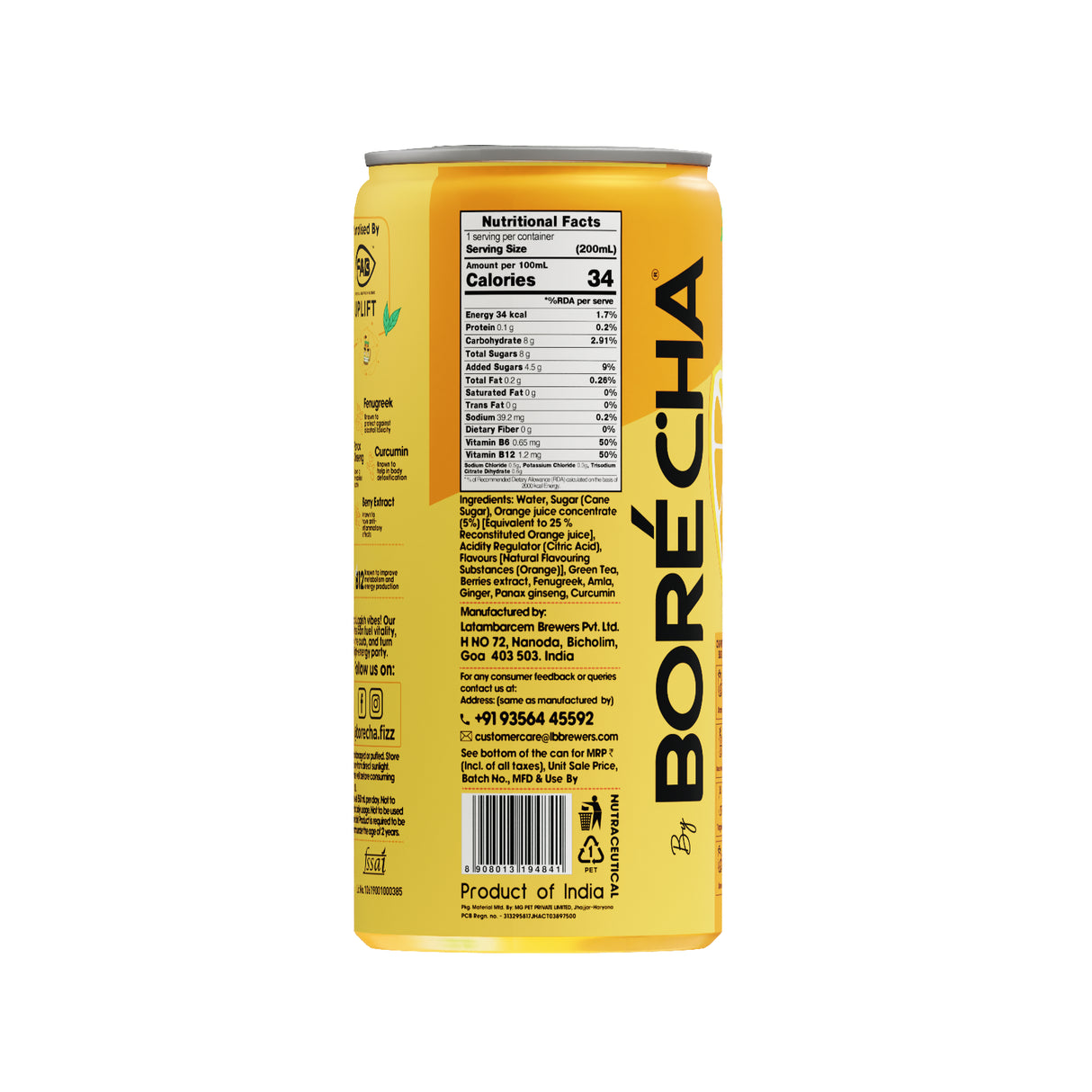 Borécha Tiki-T Orange Blossom Juicy Cocktail, 200ml