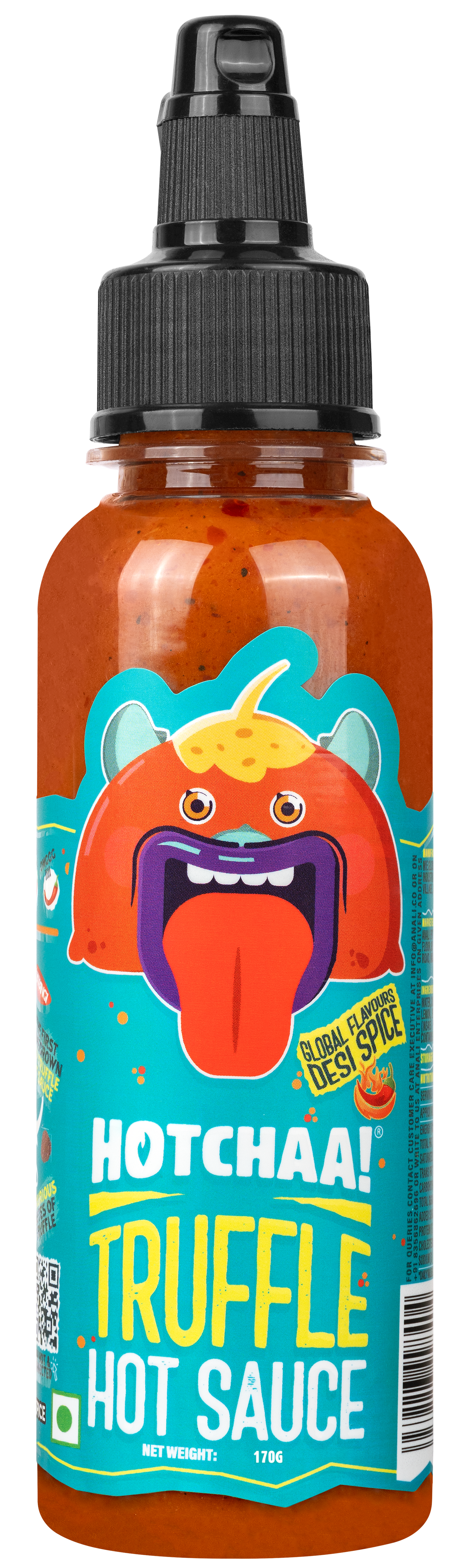 Hotchaa! Truffle Spicy Hot Sauce, 170g (Made with Olive Oil, NO MSG, Perfect Blend of Umami & Spice)