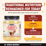 Urban Platter Turmeric Cayenne Superfood Sattu, 700g (High Protein & Fibre | Natural Coolant | Mid-Meal Drink | Traditional Plant Protein)