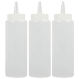 Urban Platter Clear Sauce Squeeze Bottle Dispenser, 250ml - pack of 3