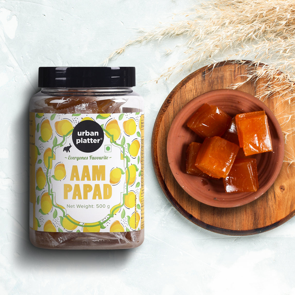 Urban Platter Aam (Mango) Papad, 500g  | Sweet and Tangy | Real Mango Pulp | For All Ages | Kid friendly