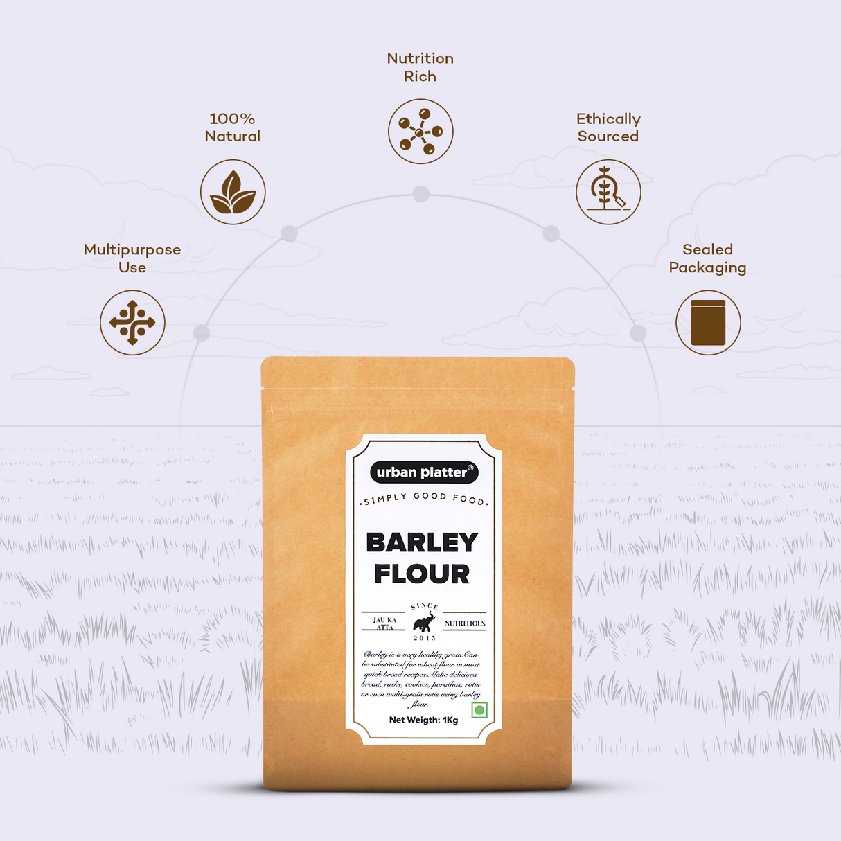 Urban Platter Barley Flour, 1Kg