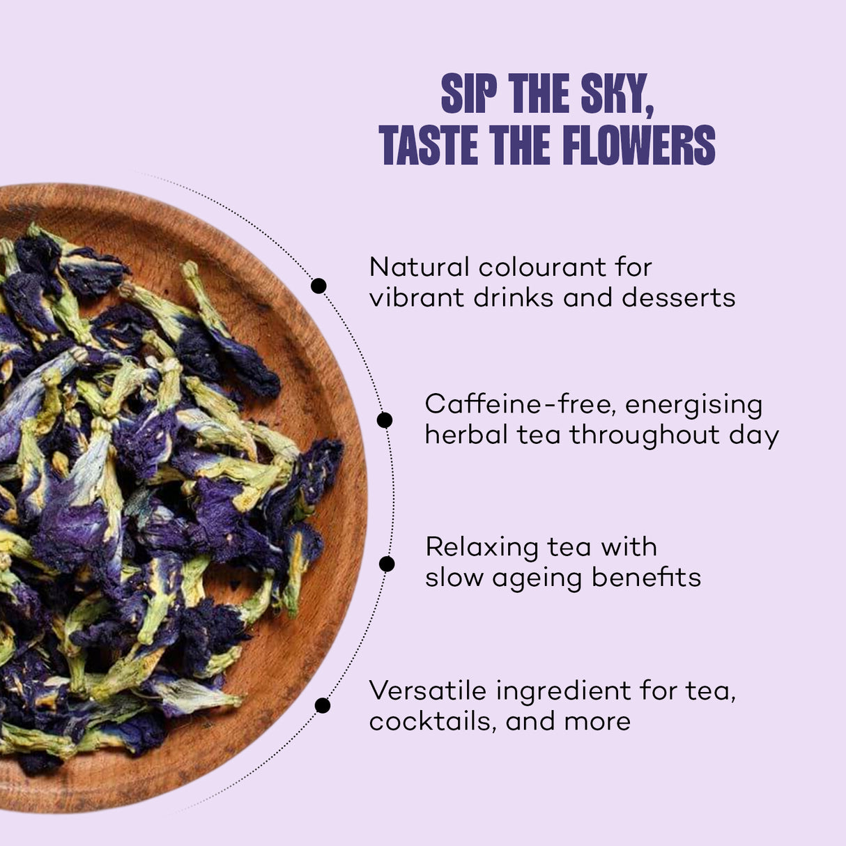 Urban Platter Blue Butterfly Pea Flower Tea (Rich in Antioxidants | Add to teas & cocktails | Natural Colourant)