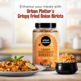 Urban Platter Crispy Fried Onion Birista, 400g (Fried in Sunflower Oil | Ready to use | No added Salt | Use it as a crispy garnish over your soups, biryanis or just as a side dish to  meals | No added Preservatives)