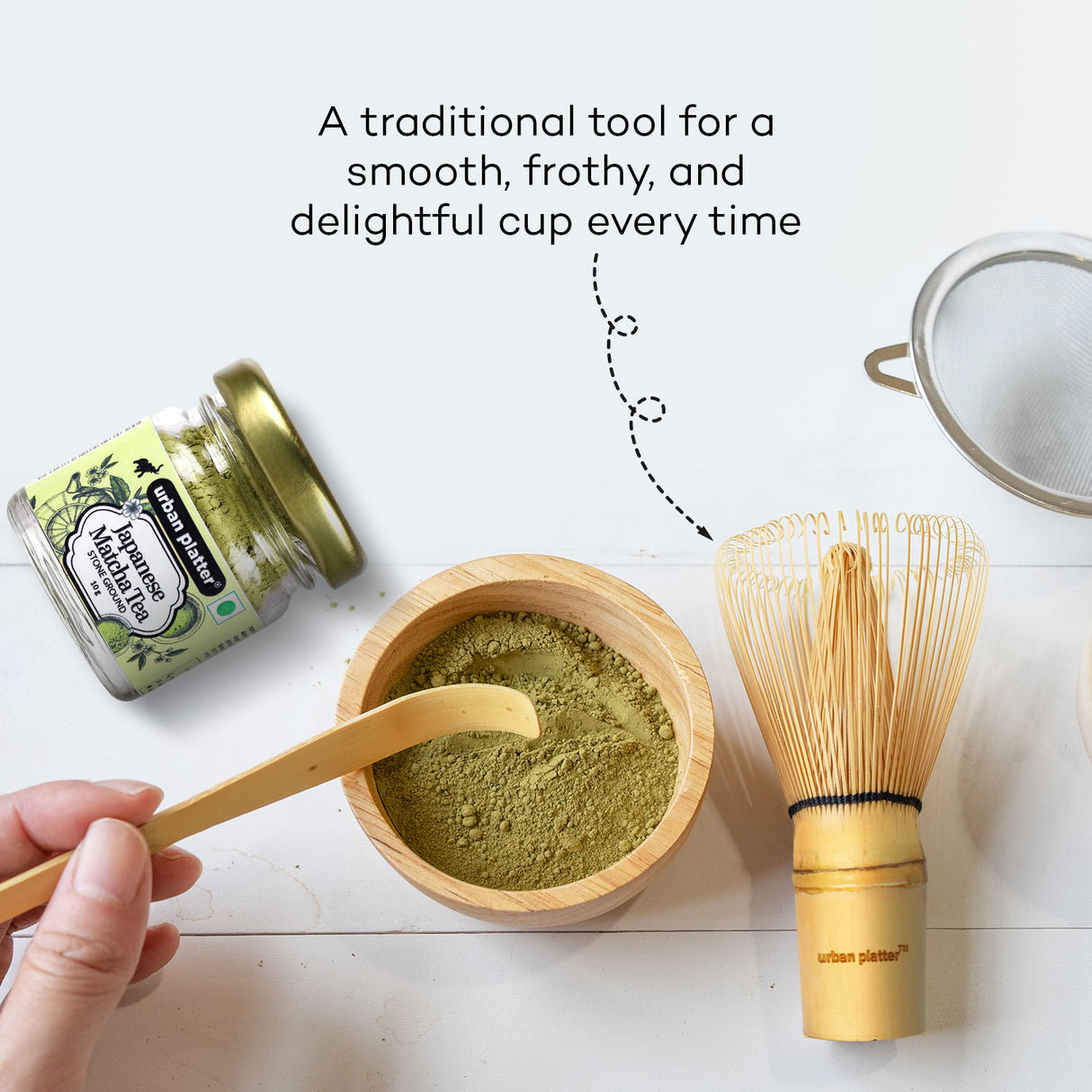 Urban Platter Handmade Bamboo Matcha Whisk/ Chasen - Whisk Your Way to Deliciously Smooth Matcha