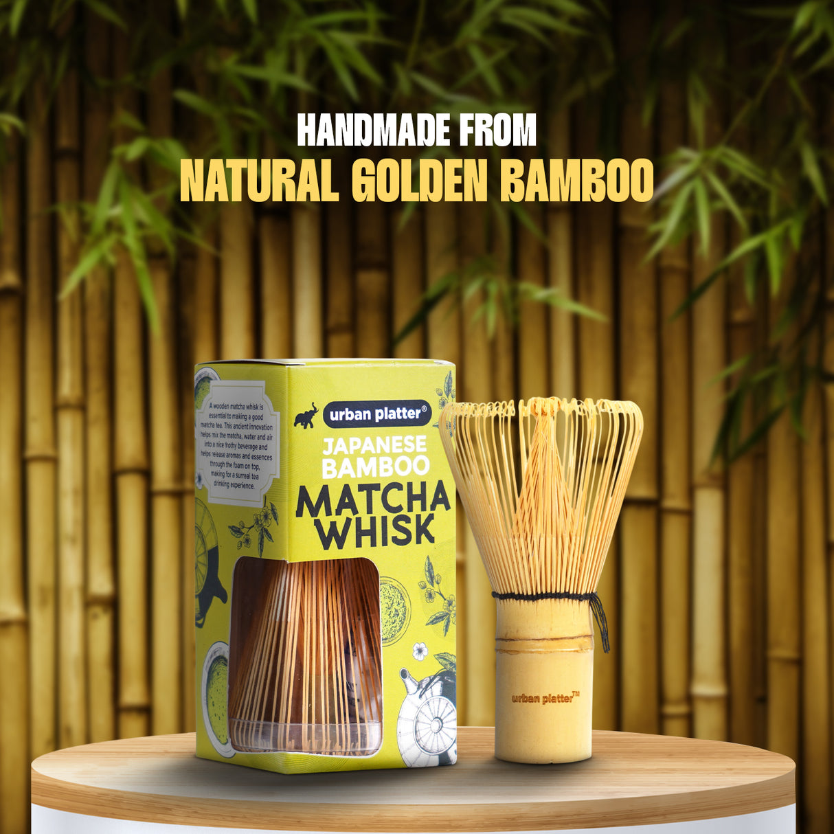 Urban Platter Handmade Bamboo Matcha Whisk/ Chasen - Whisk Your Way to Deliciously Smooth Matcha