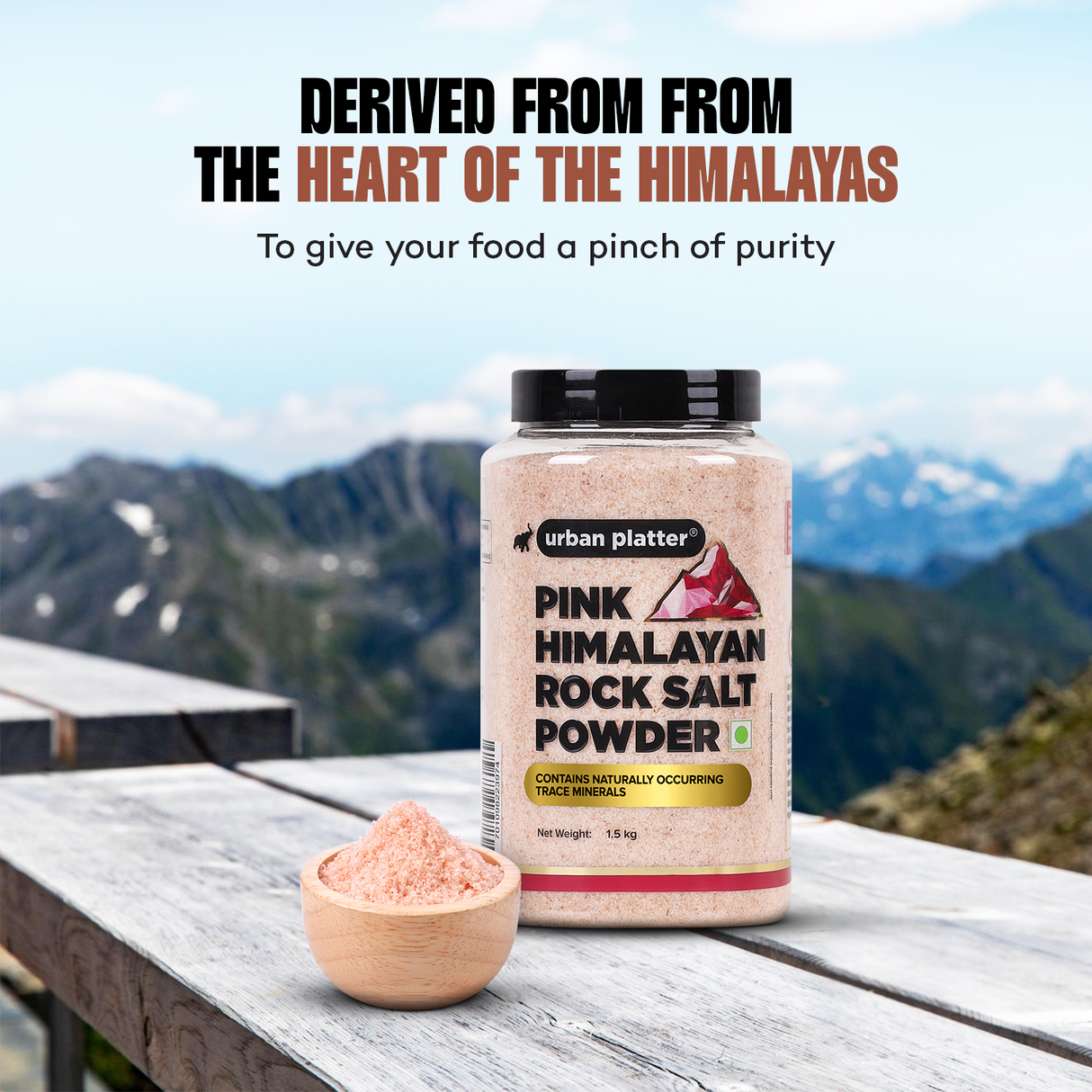 Urban Platter Pink Himalayan Rock Salt Powder, (Unrefined | Additive Free | 100% Pink Rock Salt | Sendha Salt)