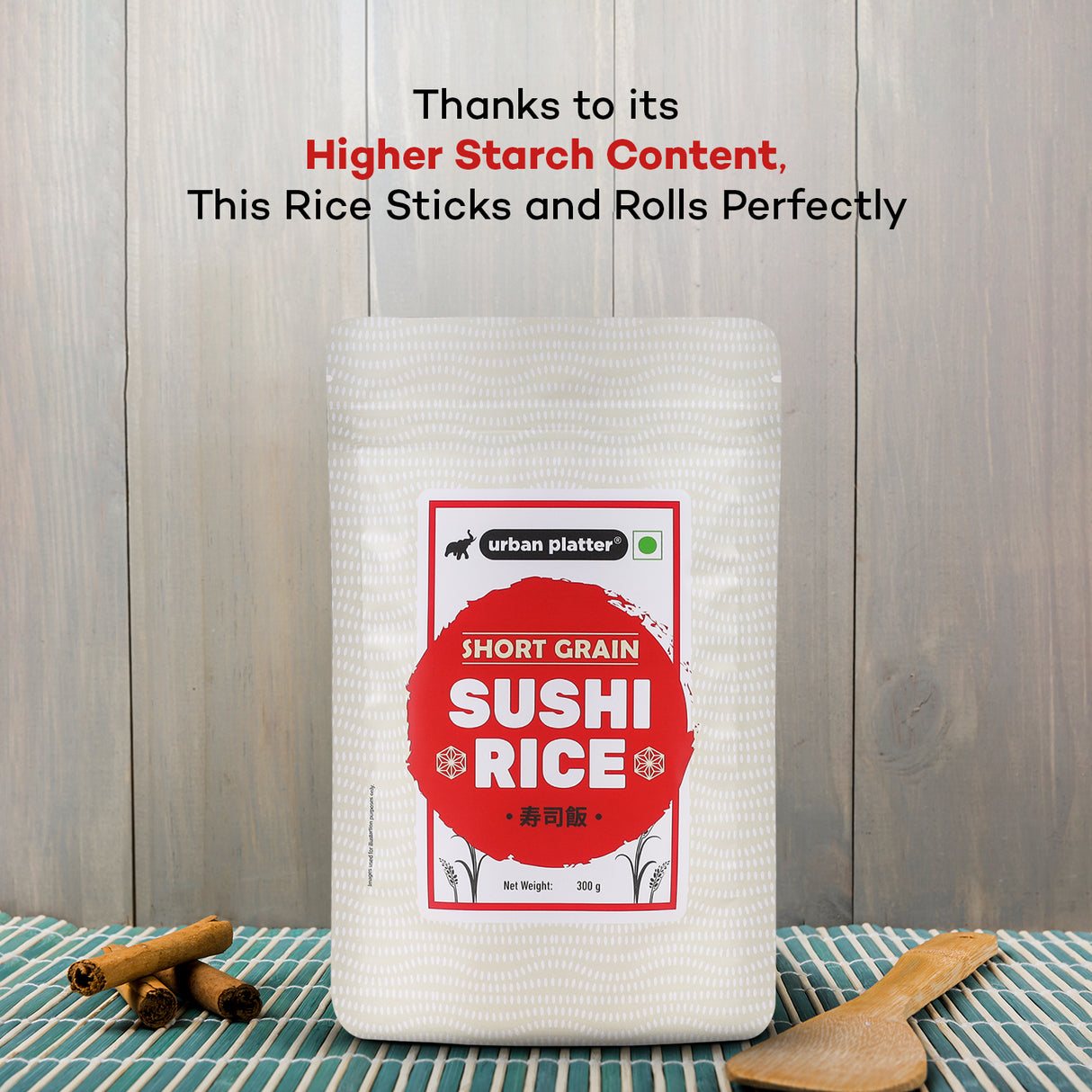 Urban Platter Short-grain Sushi Rice, (Sticky, Chewy, Aromatic Asian Rice)