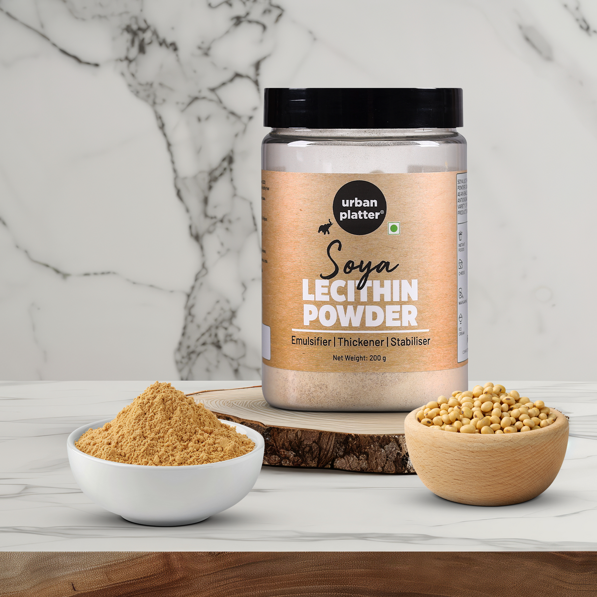 Urban Platter Soy Lecithin Powder, 200g (Soya lecithin | Emulsifier | Thickener | Stabiliser | Natural Food Additive | Add to bakery, chocolate & confectionery products)