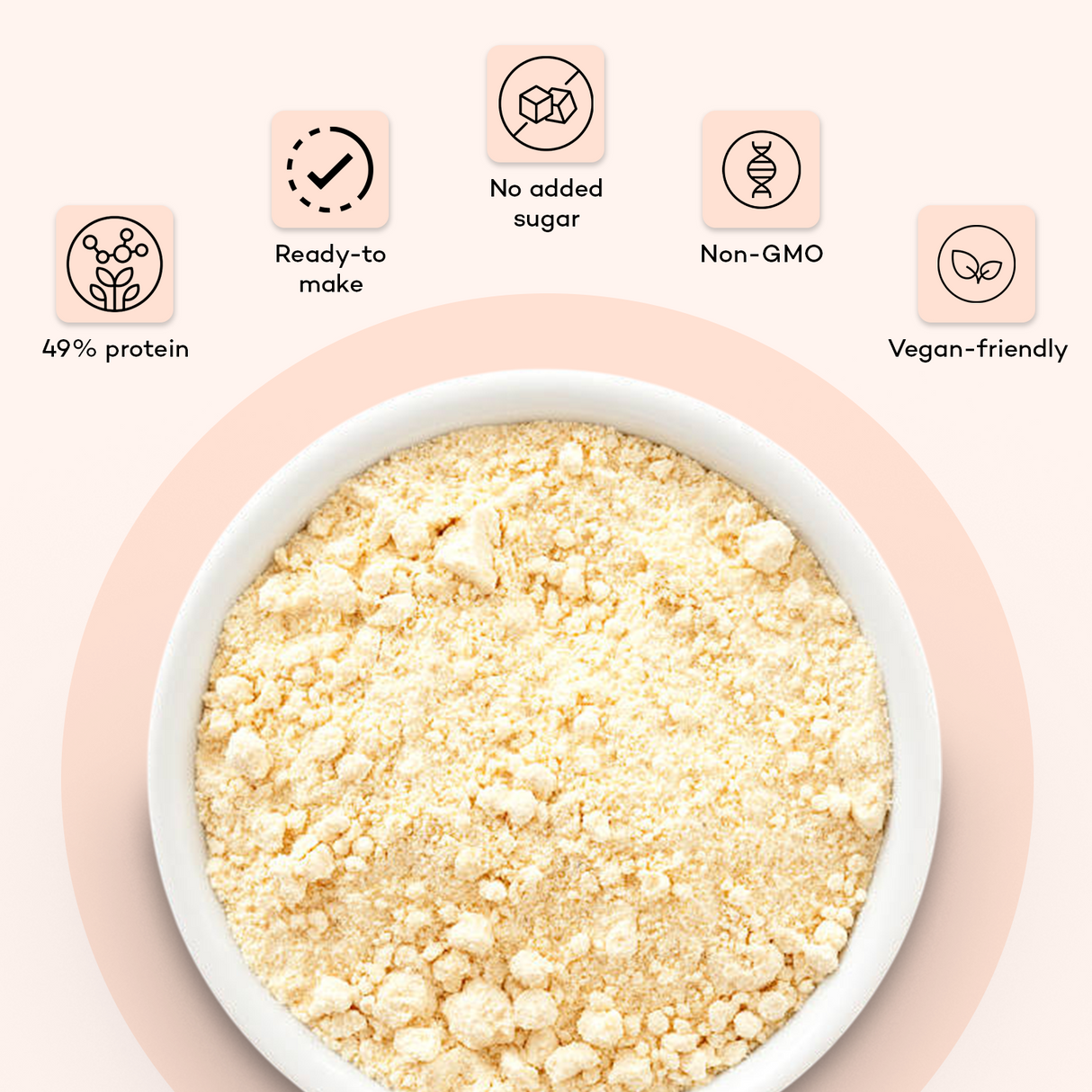 Urban Platter Soya Milk Powder,  [Plant-Based / Milk Alternative, Non-GMO & 49% Protein]