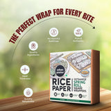 Urban Platter Square Rice Paper Sheets, 400g (Vietnamese Spring Roll Wrappers |  Gluten Free | 22 cm each | Easy To Roll)