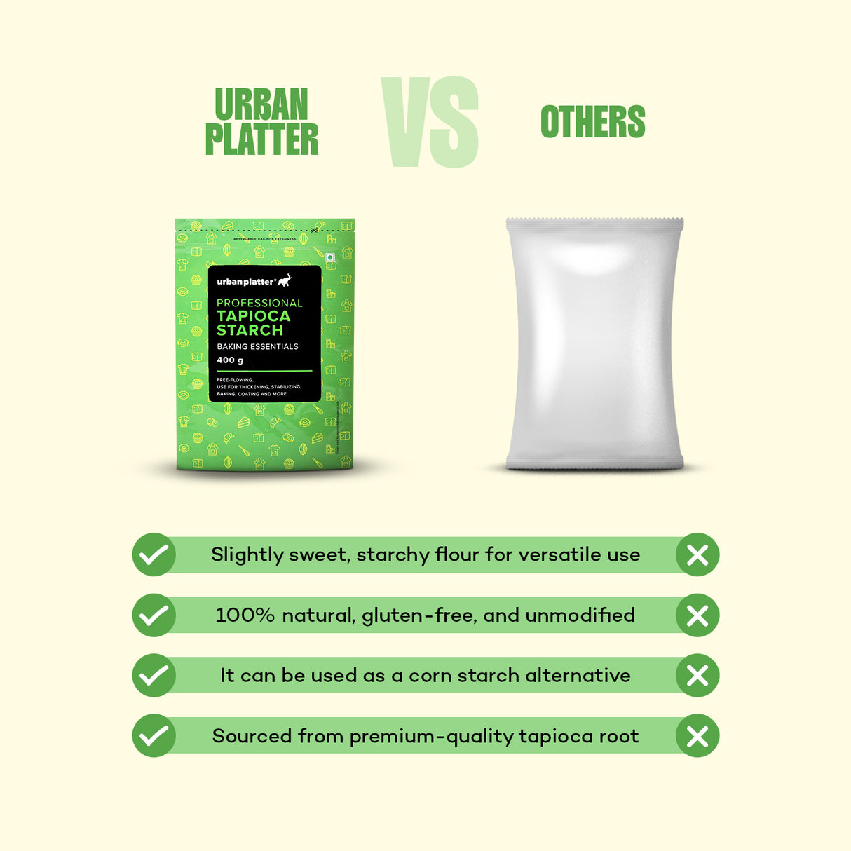 Urban Platter Tapioca Starch Powder, 400g