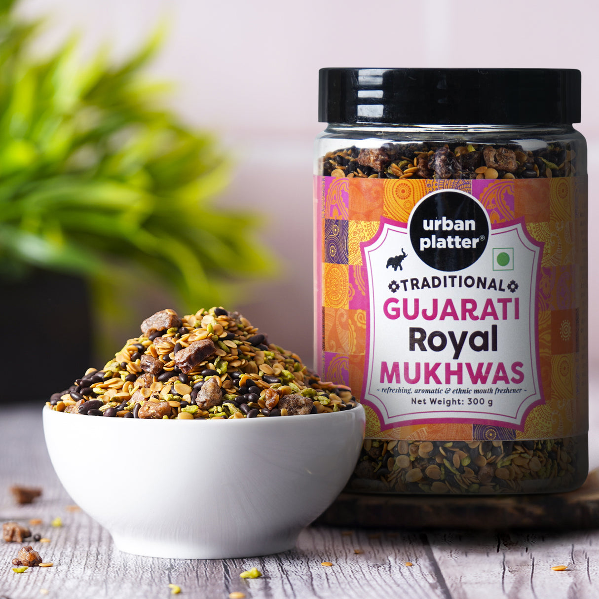 Urban Platter Traditional Gujarati Royal Mukhwas, 300g (Mouth Freshener | Digestive | After-Meal Snack | Rich in Fibre)